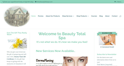 Desktop Screenshot of beautytotalspa.com